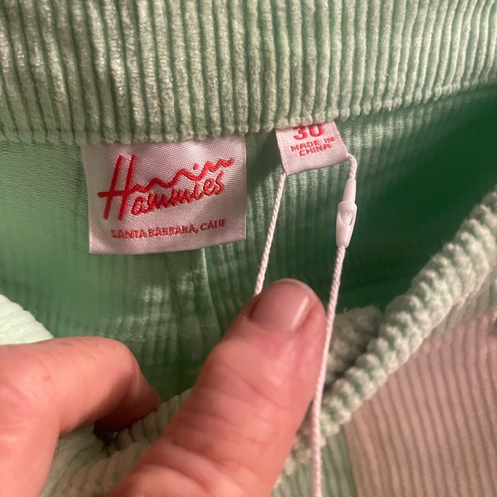 Mint Green Wide Leg Corduroy Pants by Hammies - Picture 5 of 7